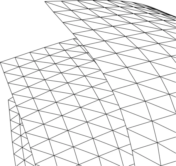 最小限の幾何学的形状建築線 — ストックベクタ