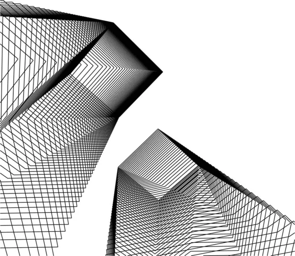 Formas Geométricas Mínimas Linhas Arquitetônicas — Vetor de Stock