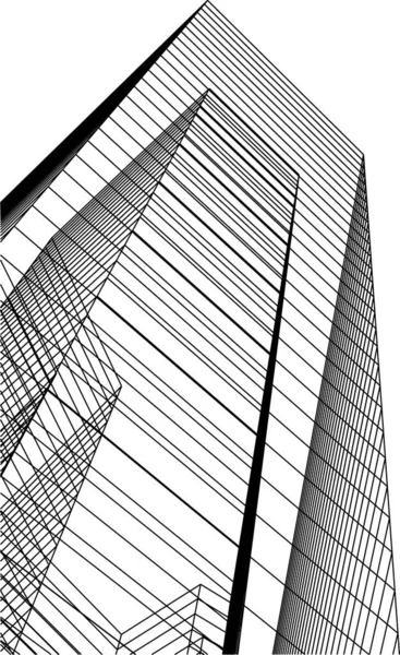 Formes Géométriques Minimales Lignes Architecturales — Image vectorielle