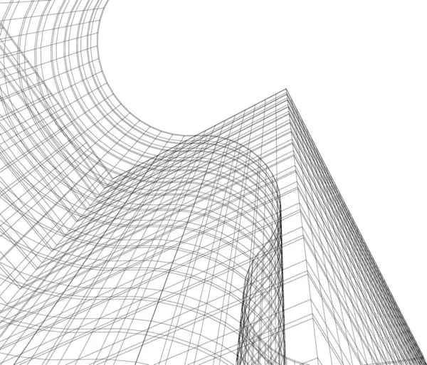 Arkkitehtuuri Rakennus Kuva Taustalla — vektorikuva