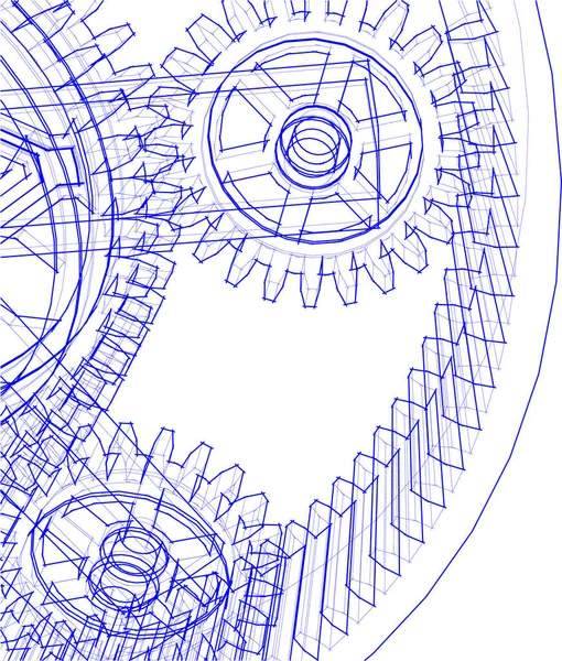 Elvont Rajzvonalak Építészeti Képzőművészetben Minimális Geometriai Formák — Stock Vector