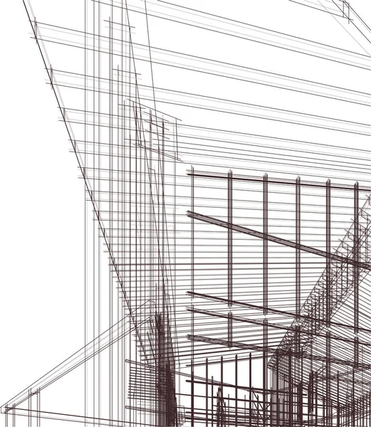 Formas Geométricas Mínimas Líneas Arquitectónicas — Archivo Imágenes Vectoriales