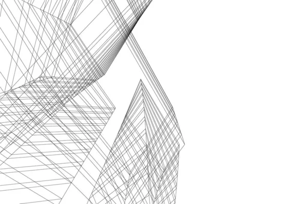 Minimale Geometrische Vormen Architectonische Lijnen — Stockvector