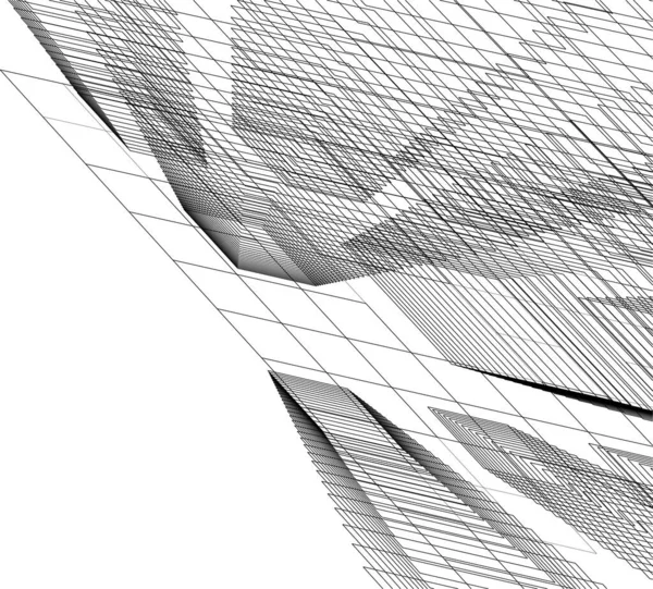 Minimale Geometrische Vormen Architectonische Lijnen — Stockvector