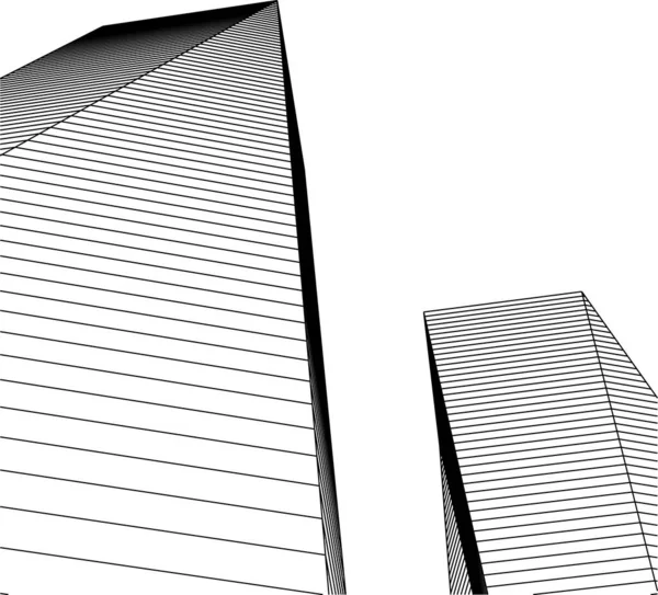 Minimalne Kształty Geometryczne Linie Architektoniczne — Wektor stockowy