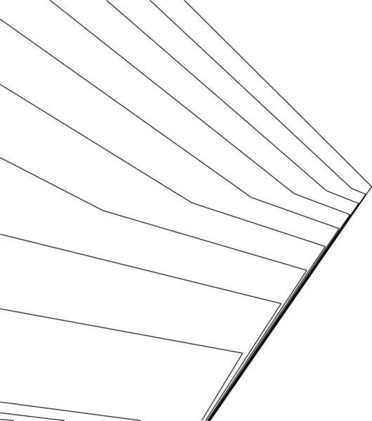 Minimale Geometrische Formen Architektonische Linien — Stockvektor