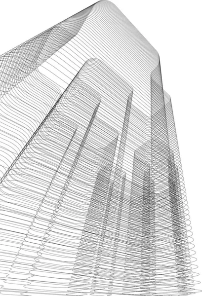 Formas Geométricas Mínimas Linhas Arquitetônicas —  Vetores de Stock