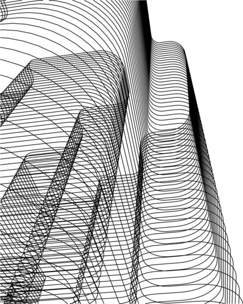 Minimale Geometrische Vormen Architectonische Lijnen — Stockvector