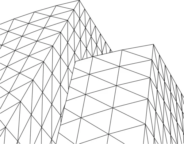 Formas Geométricas Mínimas Líneas Arquitectónicas — Vector de stock