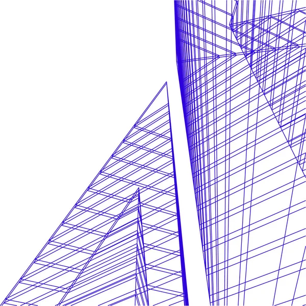 Formas Geométricas Mínimas Líneas Arquitectónicas — Archivo Imágenes Vectoriales