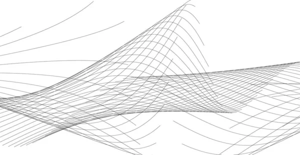 Minimální Geometrické Tvary Architektonické Linie — Stockový vektor