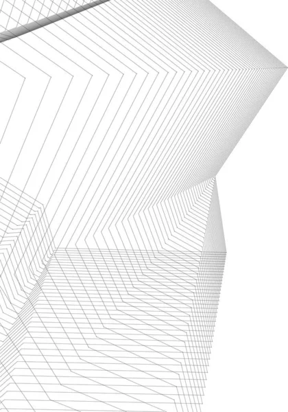 Formas Geométricas Mínimas Linhas Arquitetônicas —  Vetores de Stock