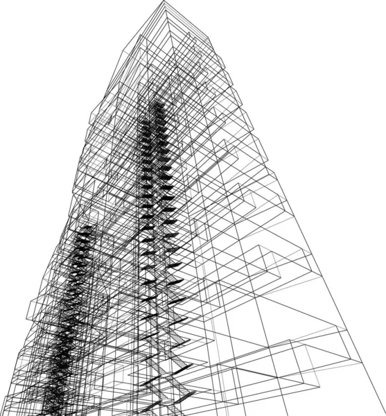 Formes Géométriques Minimales Lignes Architecturales — Image vectorielle