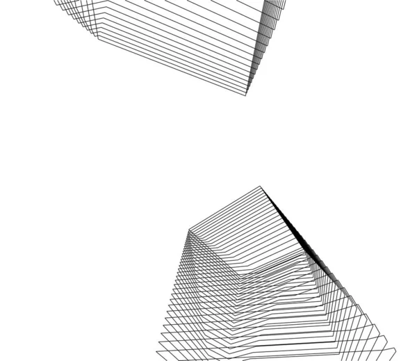 Formas Geométricas Mínimas Linhas Arquitetônicas —  Vetores de Stock