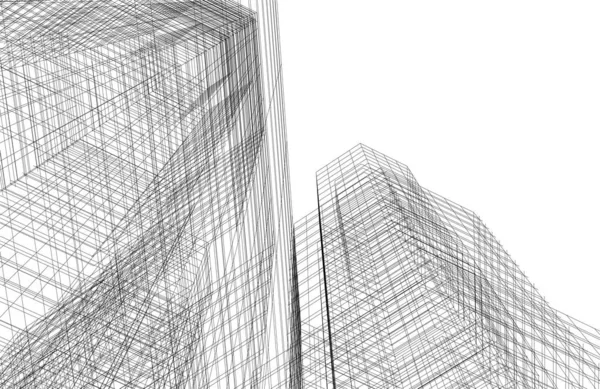 Formes Géométriques Minimales Lignes Architecturales — Image vectorielle