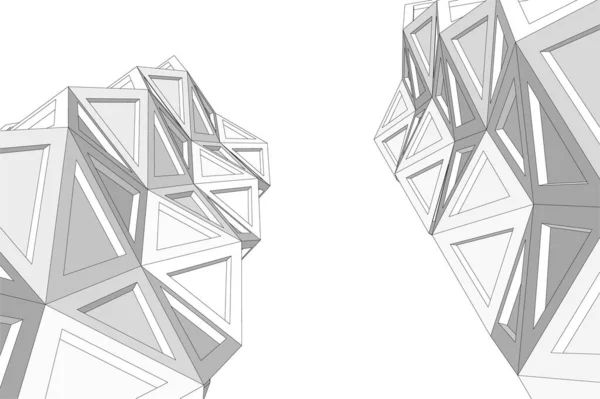 Minimalne Kształty Geometryczne Linie Architektoniczne — Wektor stockowy