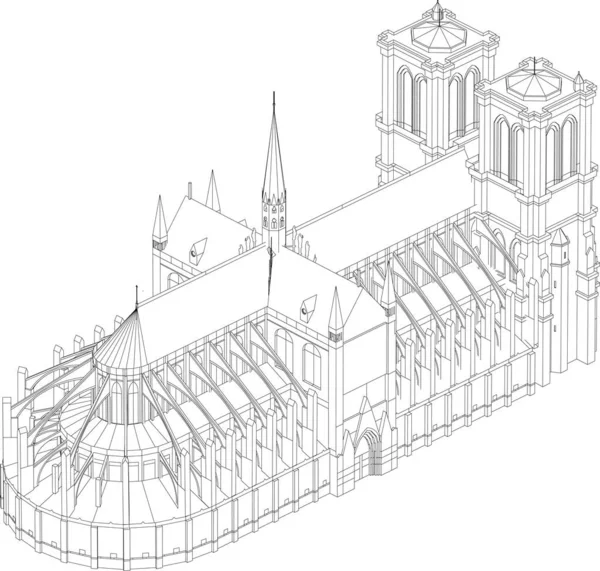 Minimální Geometrické Tvary Architektonické Linie — Stockový vektor