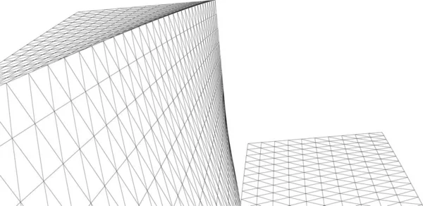 Lignes Dessin Abstraites Dans Concept Art Architectural Formes Géométriques Minimales — Image vectorielle