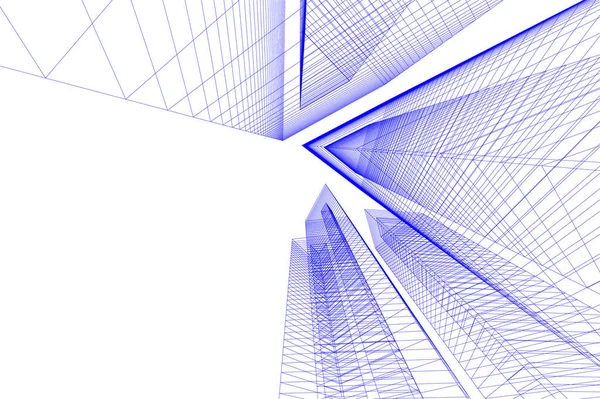 Formas Geométricas Mínimas Líneas Arquitectónicas — Vector de stock