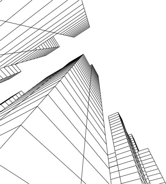 Formes Géométriques Minimales Lignes Architecturales — Image vectorielle