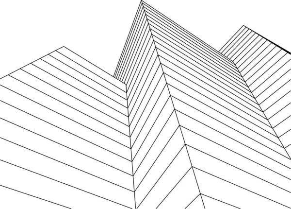 Formas Geométricas Mínimas Líneas Arquitectónicas — Vector de stock