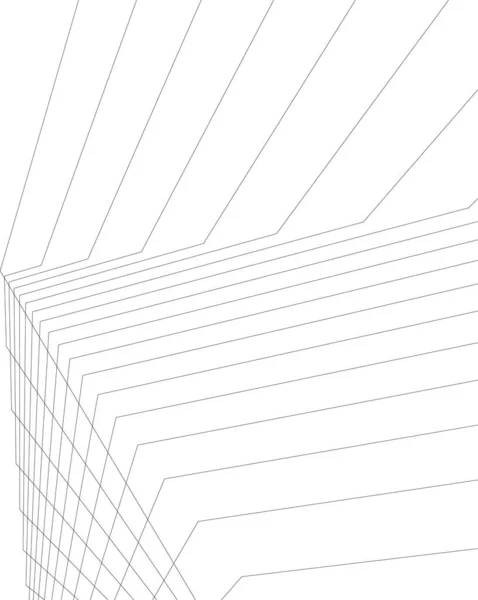 Minimale Geometrische Vormen Architectonische Lijnen — Stockvector