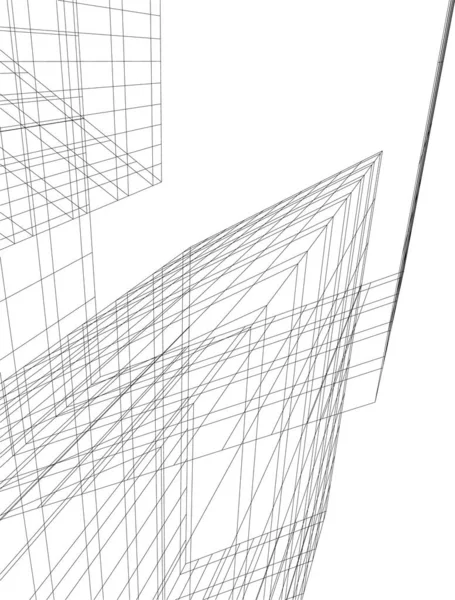 Minimale Geometrische Vormen Architectonische Lijnen — Stockvector