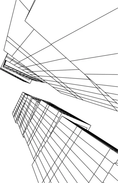 Formes Géométriques Minimales Lignes Architecturales — Image vectorielle