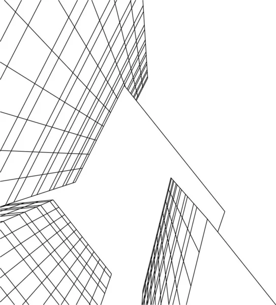 最小几何形状 建筑线 — 图库矢量图片