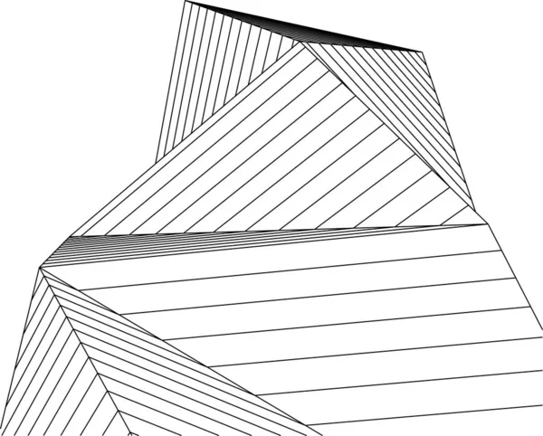 Minimale Geometrische Formen Architektonische Linien — Stockvektor