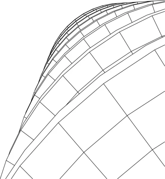 最小限の幾何学的形状建築線 — ストックベクタ