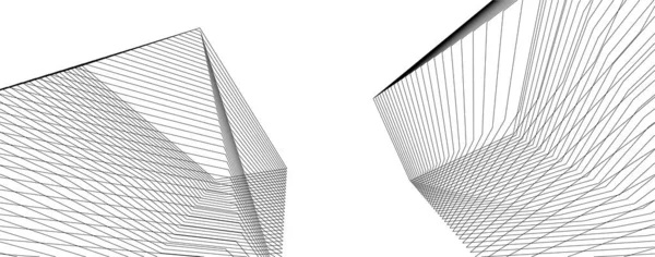 Formas Geométricas Mínimas Linhas Arquitetônicas —  Vetores de Stock