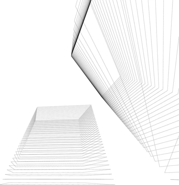 Minimale Geometrische Vormen Architectonische Lijnen — Stockvector