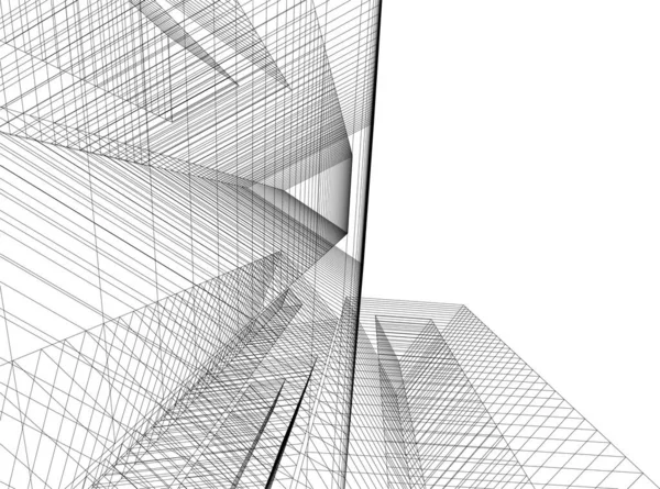 Formes Géométriques Minimales Lignes Architecturales — Image vectorielle