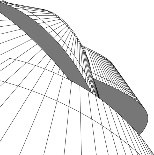 Formas Geométricas Mínimas Linhas Arquitetônicas — Vetor de Stock