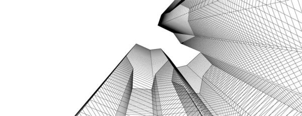 Formas Geométricas Mínimas Linhas Arquitetônicas —  Vetores de Stock