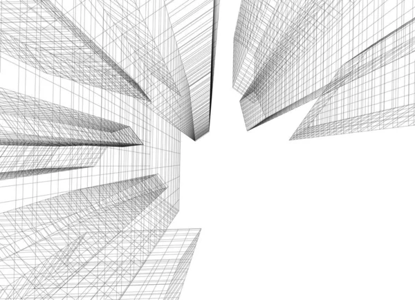 Minimale Geometrische Vormen Architectonische Lijnen — Stockvector