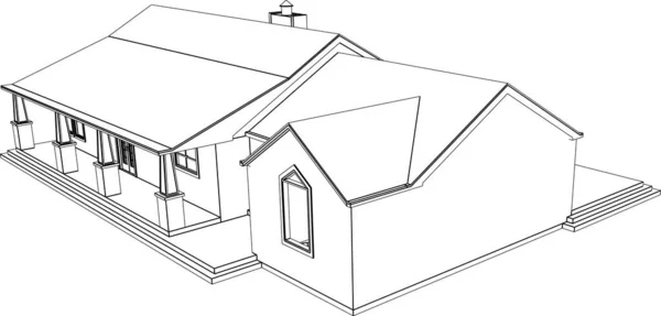 Formas Geométricas Mínimas Líneas Arquitectónicas — Vector de stock