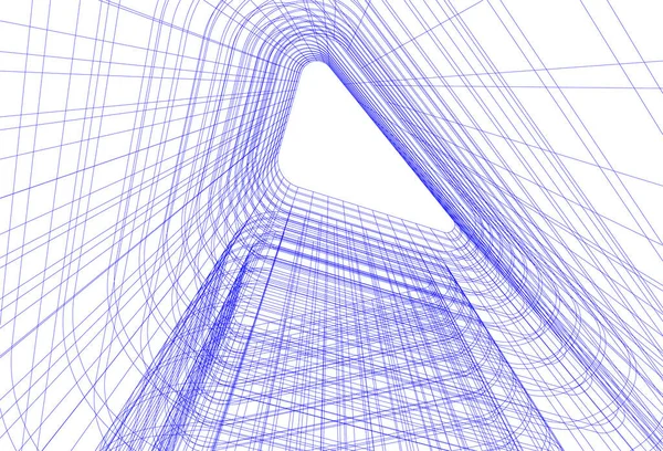 Minimale Geometrische Formen Architektonische Linien — Stockvektor