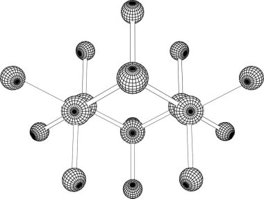 Mimari sanat konseptinde soyut çizgiler, minimum geometrik şekiller. 