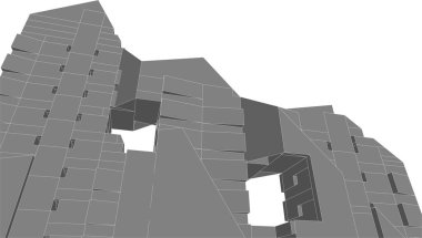 Mimari sanat konseptinde soyut çizgiler, minimum geometrik şekiller. 