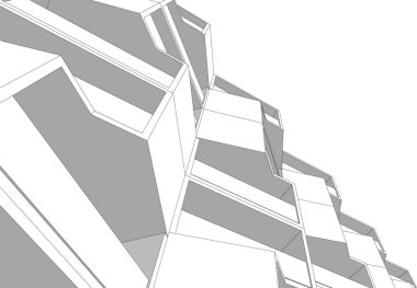 minimal geometrik şekiller, mimari çizgiler