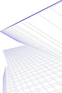 Mimari sanat konseptinde soyut çizgiler, minimum geometrik şekiller. 