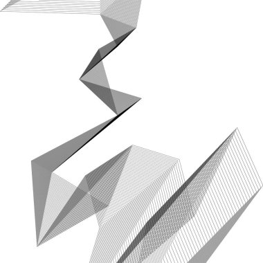 Mimari sanat konseptinde soyut çizgiler, minimum geometrik şekiller. 