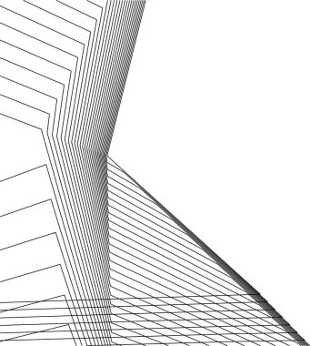 Mimari sanat konseptinde soyut çizgiler, minimum geometrik şekiller. 