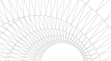 Mimari sanat konseptinde soyut çizgiler, minimum geometrik şekiller. 