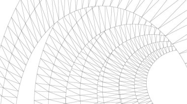 Mimari sanat konseptinde soyut çizgiler, minimum geometrik şekiller. 