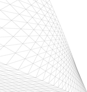 Mimari sanat konseptinde soyut çizgiler, minimum geometrik şekiller. 