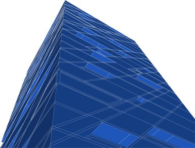 Mimari sanat konseptinde soyut çizgiler, minimum geometrik şekiller. 