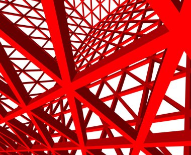 Mimari sanat konseptinde soyut çizgiler, minimum geometrik şekiller. 